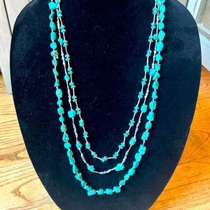 Raw turquoise statement necklace from BaubleBar…